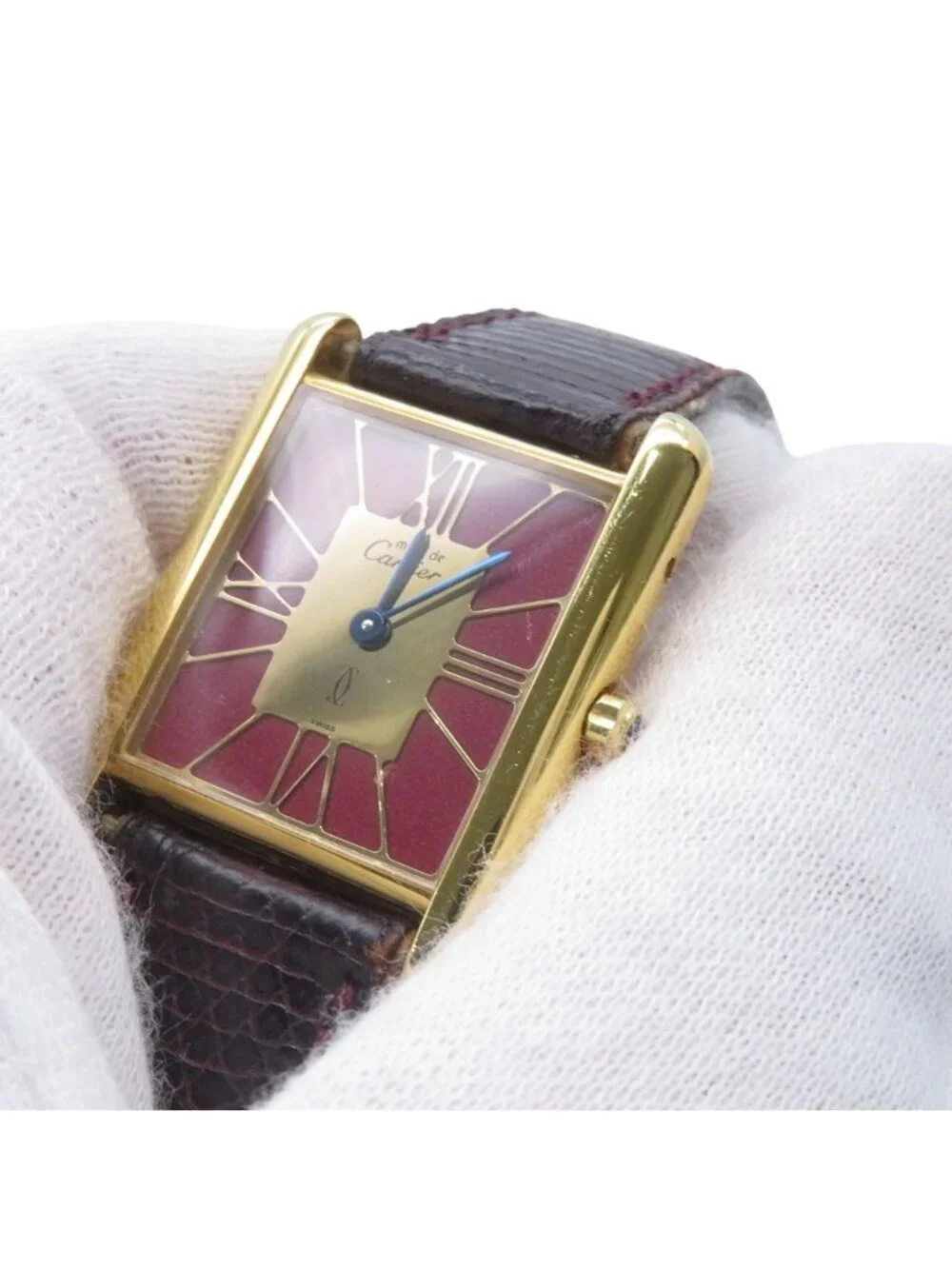 Cartier Must Tank Vermeil Watch Red Gold Dial